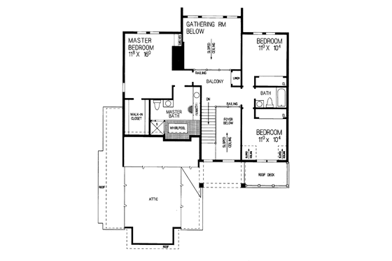 Floor Plan - Upper Floor for Victorian House Plan #72-893 - 4 bed, 2.5 bath