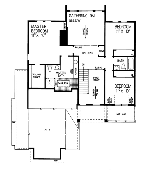 Home Plan - Victorian Floor Plan - Upper Floor Plan #72-893