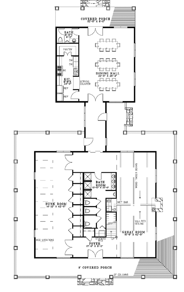 House Blueprint - Country Floor Plan - Main Floor Plan #17-2917