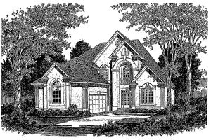House Design - Exterior - Front Elevation for Mediterranean House Plan #453-113 - 4 bed, 3.5 bath