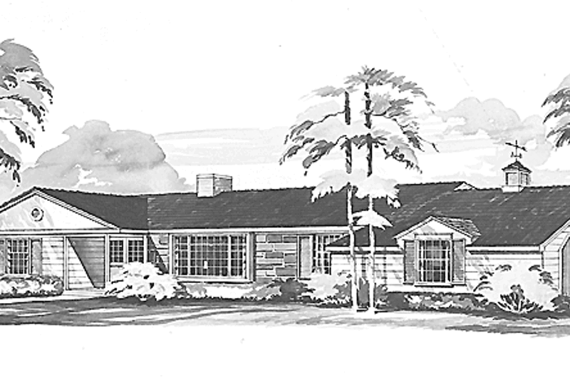 House Blueprint - Ranch Exterior - Front Elevation Plan #72-564