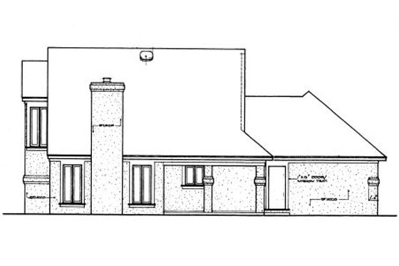 Exterior - Rear Elevation for Traditional House Plan #45-324 - 3 bed, 2.5 bath
