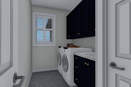 Interior - Laundry for Traditional House Plan #1060-67 - 3 bed, 2 bath