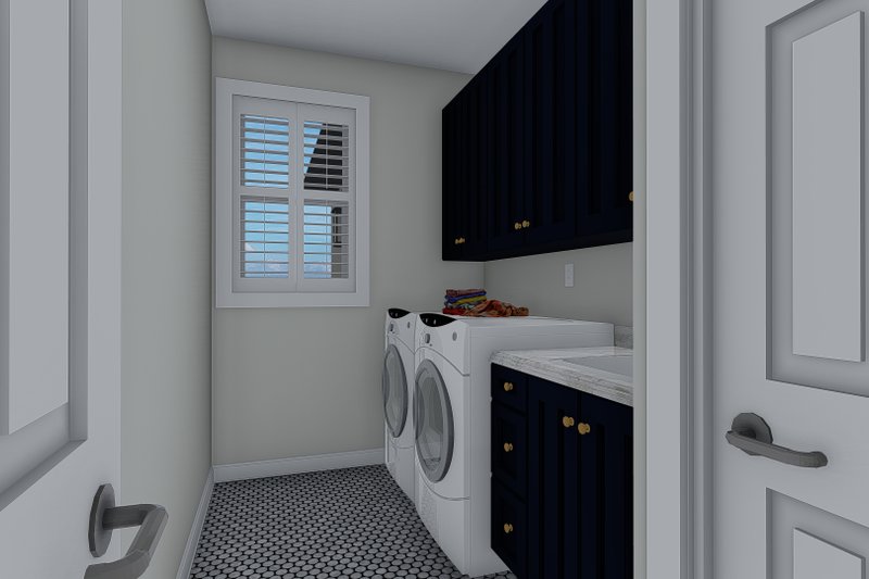 House Design - Interior - Laundry for Traditional House Plan #1060-67 - 3 bed, 2 bath