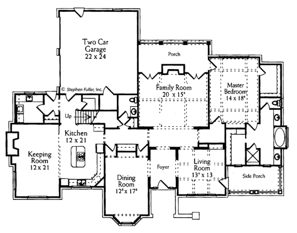 Dream House Plan - Country Floor Plan - Main Floor Plan #429-337