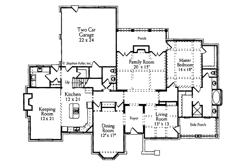 Dream House Plan - Floor Plan - Main Floor for Country House Plan #429-337 - 4 bed, 3.5 bath