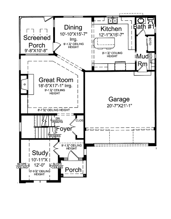 House Plan Design - Country Floor Plan - Main Floor Plan #46-818
