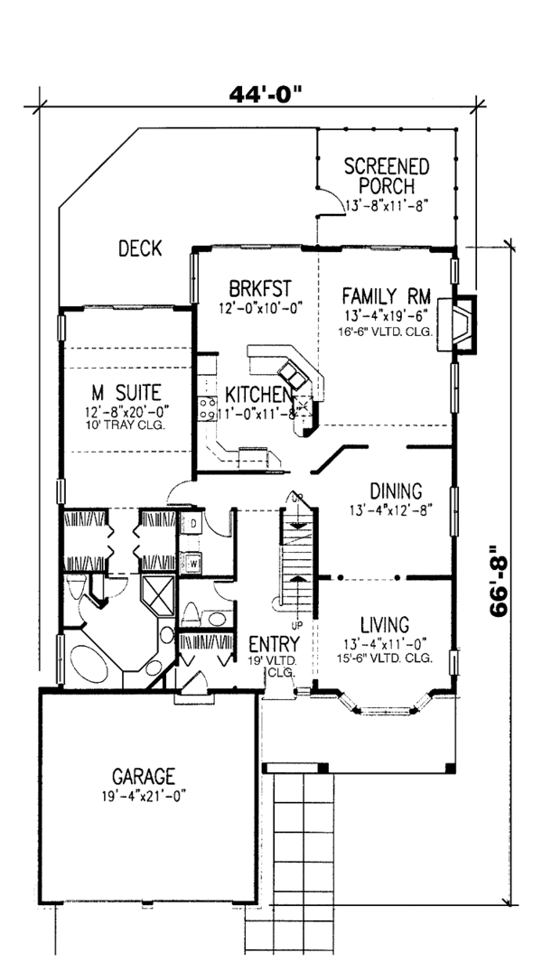 Architectural House Design - Country Floor Plan - Main Floor Plan #320-1433