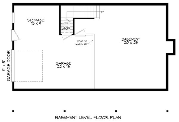 Southern Floor Plan - Lower Floor Plan #932-856