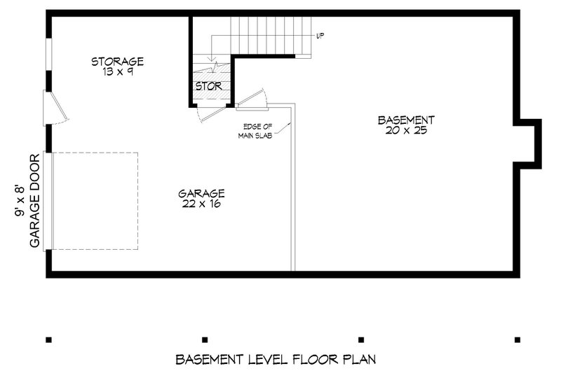 Dream House Plan - Floor Plan - Lower Floor for Southern House Plan #932-856 - 2 bed, 1 bath