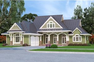 Ranch Exterior - Front Elevation Plan #45-578