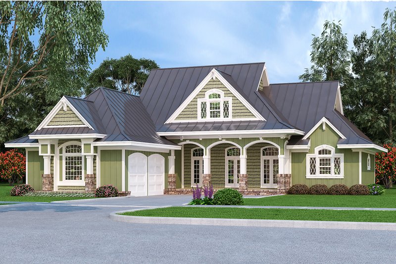 Ranch Style House Plan - 3 Beds 2.5 Baths 2086 Sq/Ft Plan #45-578