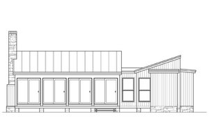 Exterior - Rear Elevation for Contemporary House Plan #426-16 - 2 bed, 1 bath