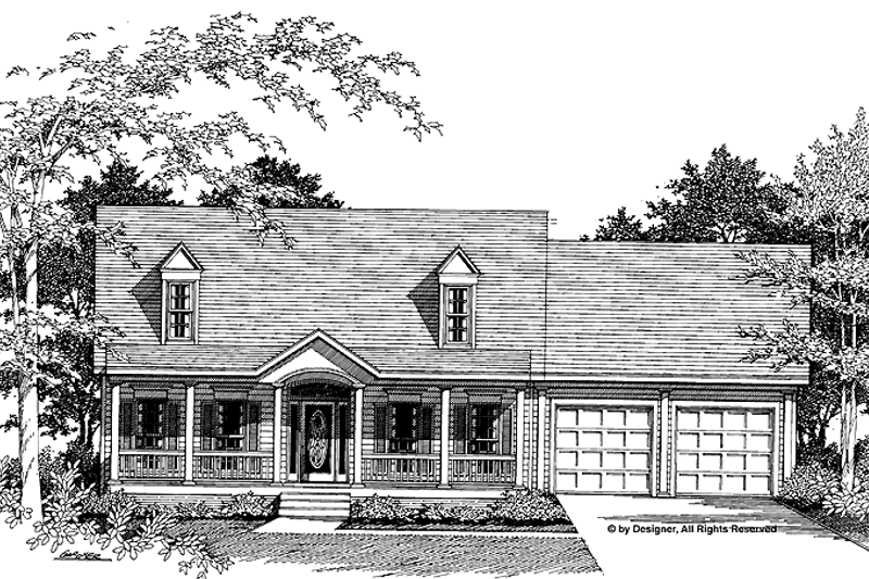Home Plan - Country Exterior - Front Elevation Plan #56-653
