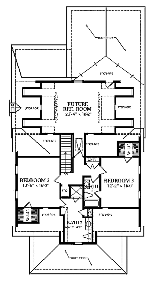House Plan Design - Craftsman Floor Plan - Upper Floor Plan #137-337