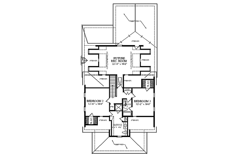 Dream House Plan - Floor Plan - Upper Floor for Craftsman House Plan #137-337 - 4 bed, 4 bath