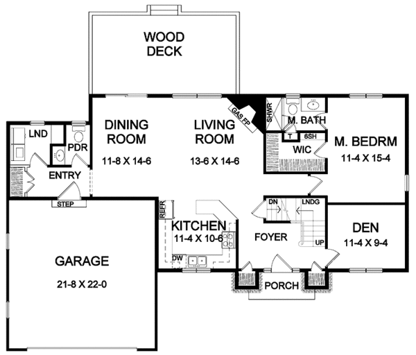 Home Plan - Colonial Floor Plan - Main Floor Plan #328-359