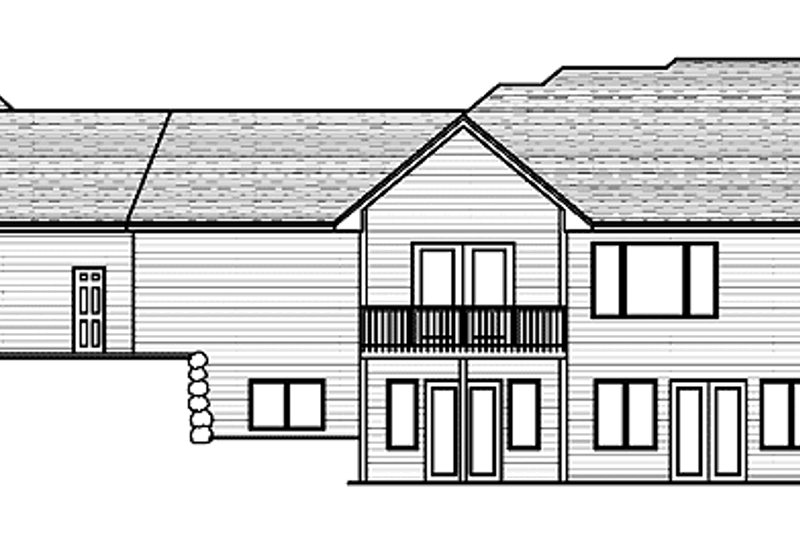 Architectural House Design - Exterior - Rear Elevation for Traditional House Plan #51-678 - 4 bed, 4.5 bath