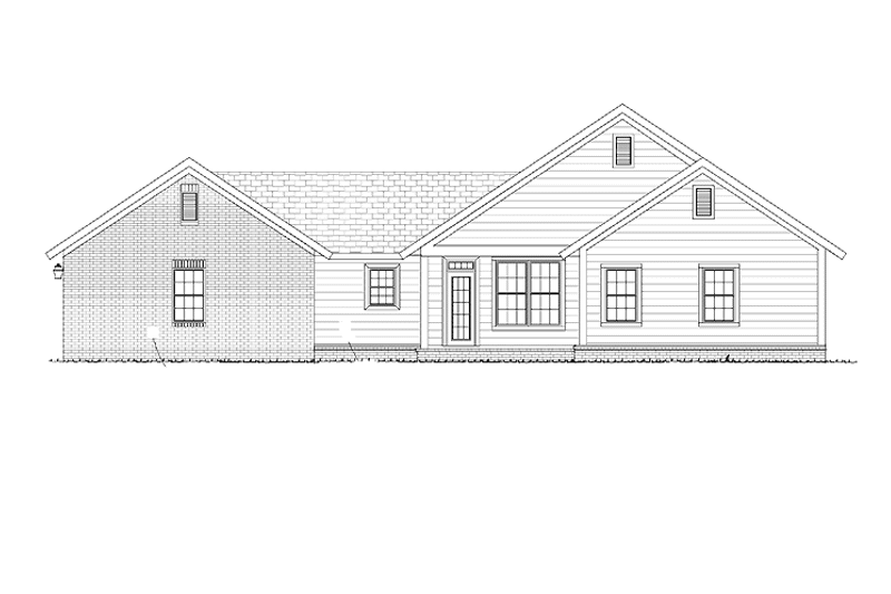 Home Plan - Exterior - Rear Elevation for Craftsman House Plan #513-2119 - 3 bed, 2 bath