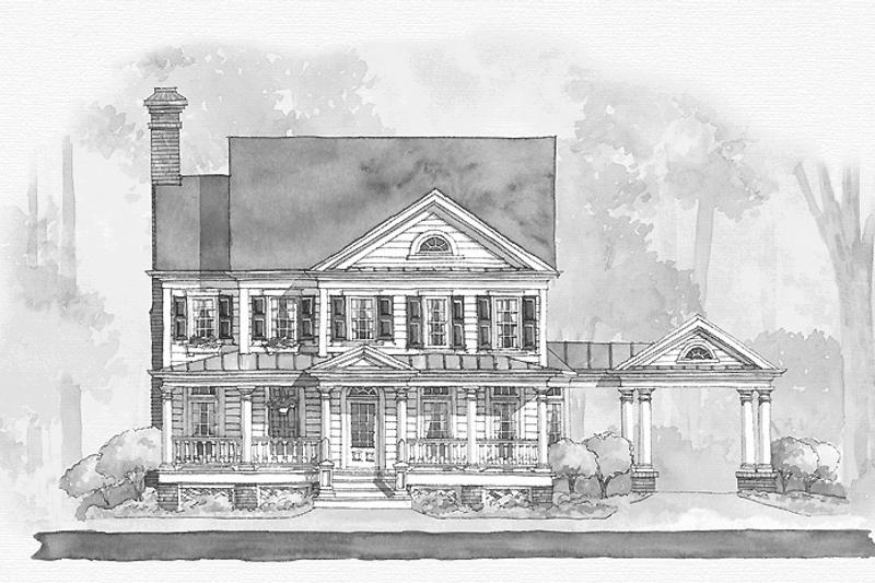 House Plan Design - Colonial Exterior - Front Elevation Plan #429-255
