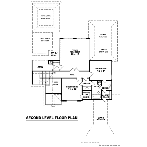 European Floor Plan - Upper Floor Plan #81-1530