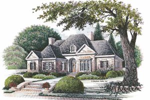 House Plan Design - Country Exterior - Front Elevation Plan #429-70