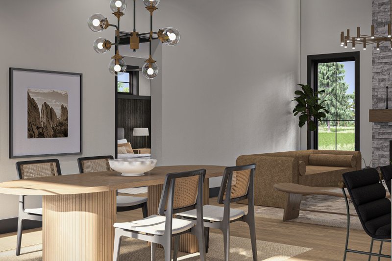 House Blueprint - Interior - Dining Room 1 for Modern House Plan #455-470 - 3 bed, 2.5 bath