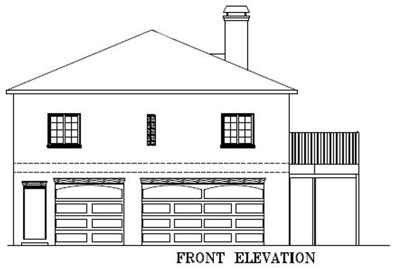 Dream House Plan - Exterior - Other Elevation for Mediterranean House Plan #1-1460 - 2 bed, 1 bath