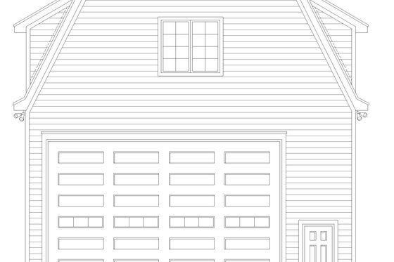 Exterior - Front Elevation 3 for Farmhouse House Plan #932-922 - 2 bed, 1 bath