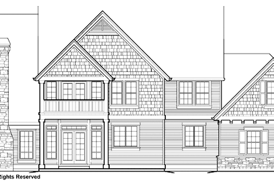 Exterior - Rear Elevation for Craftsman House Plan #48-813 - 4 bed, 3.5 bath