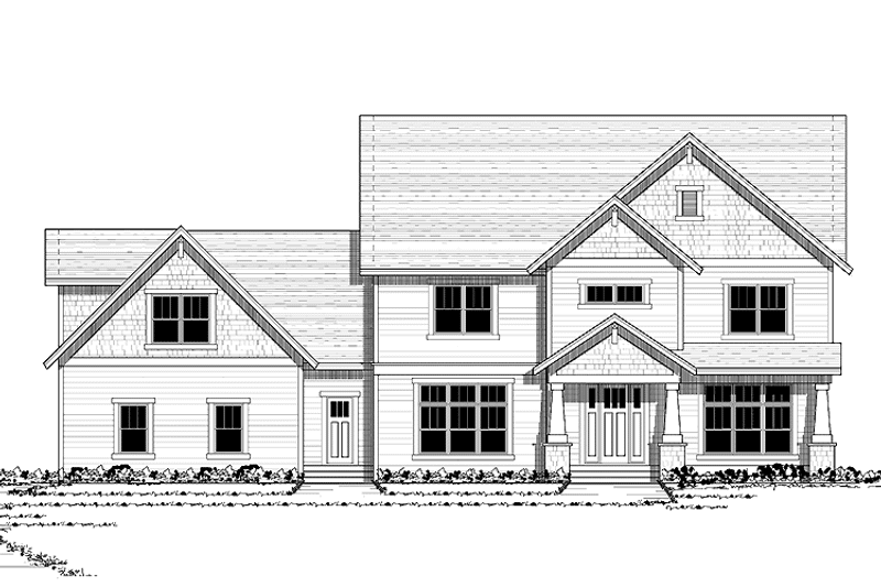 Home Plan - Exterior - Front Elevation 3 for Colonial House Plan #51-683 - 5 bed, 3.5 bath
