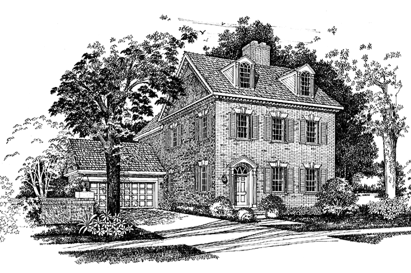 Home Plan - Classical Exterior - Front Elevation Plan #72-970