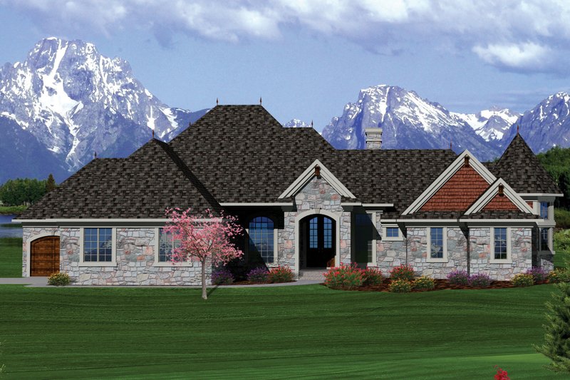 Dream House Plan - Ranch Exterior - Front Elevation Plan #70-1061