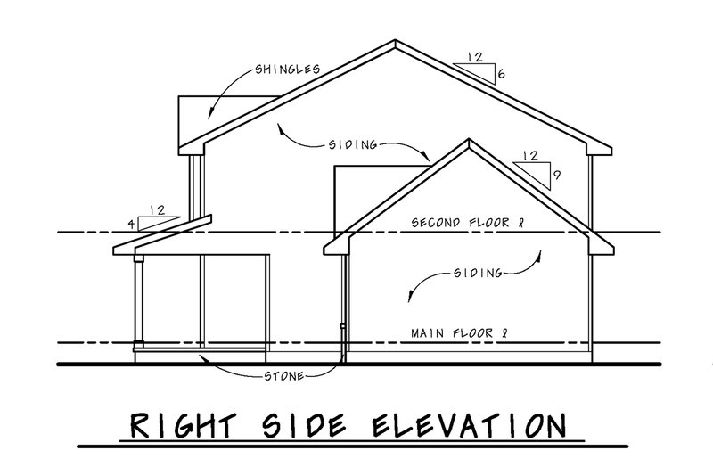 House Blueprint - Exterior - Other Elevation 1 for Traditional House Plan #20-2606 - 3 bed, 2.5 bath