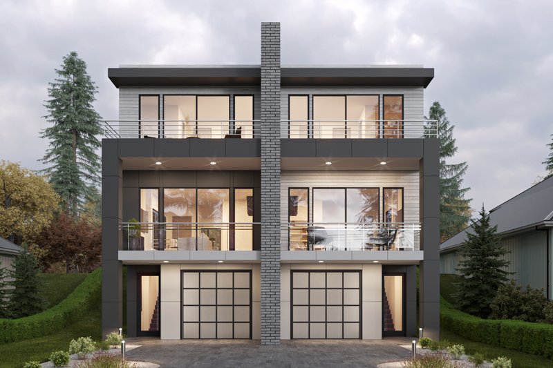 Architectural House Design - Contemporary Exterior - Front Elevation Plan #1066-241