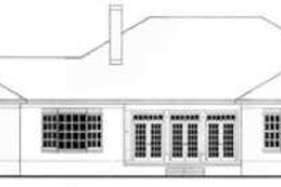 Exterior - Rear Elevation for Southern House Plan #406-214 - 4 bed, 2.5 bath