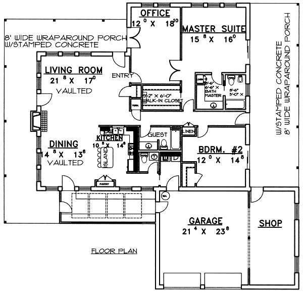 Country Floor Plan - Main Floor Plan #117-266