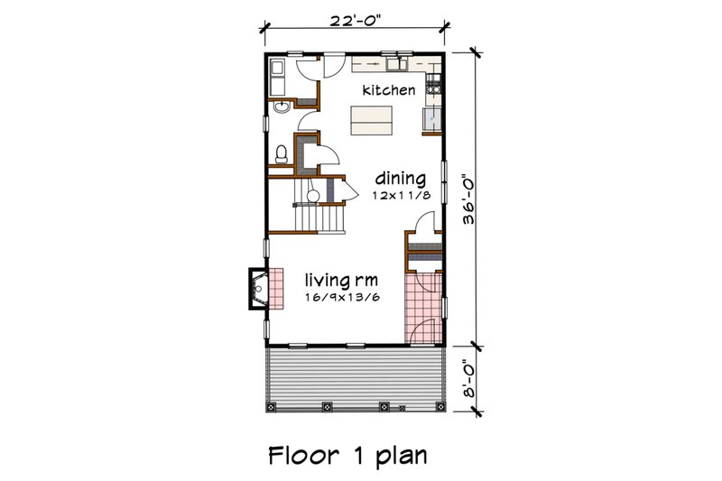 Dream House Plan - Floor Plan - Main Floor for Craftsman House Plan #79-213 - 3 bed, 2.5 bath
