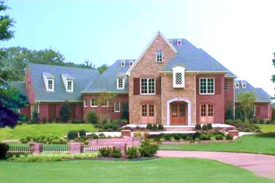 Exterior - Front Elevation for European House Plan #424-8 - 5 bed, 4.5 bath