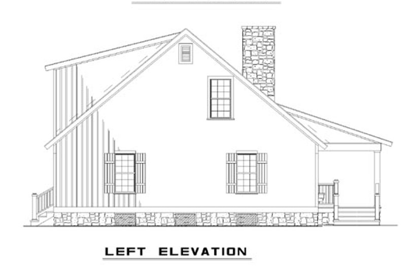 Dream House Plan - Exterior - Rear Elevation for Country House Plan #17-2885 - 3 bed, 2 bath