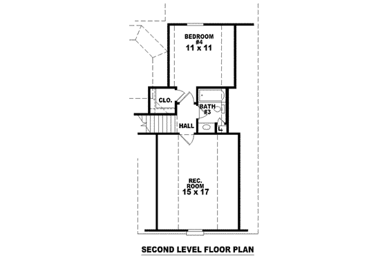 Floor Plan - Upper Floor for Traditional House Plan #81-960 - 4 bed, 3 bath