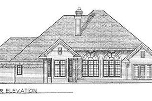 Exterior - Rear Elevation for Traditional House Plan #70-404 - 3 bed, 2.5 bath