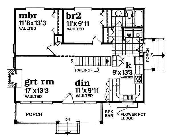 Country Floor Plan - Main Floor Plan #47-379