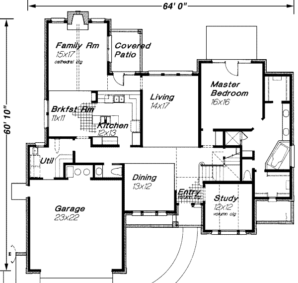 European Floor Plan - Main Floor Plan #310-123