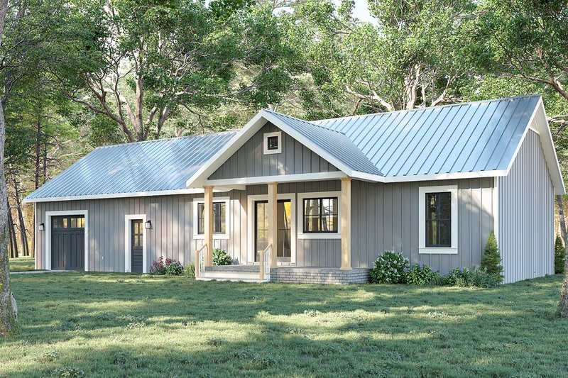 House Blueprint - Exterior - Rear Elevation for Farmhouse House Plan #44-271 - 3 bed, 2 bath