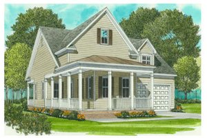 Country Exterior - Front Elevation Plan #413-786