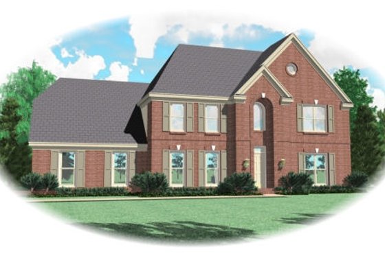 Exterior - Front Elevation for European House Plan #81-13695 - 4 bed, 2.5 bath