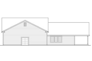 Exterior - Rear Elevation for Country House Plan #124-1068, 1 bath