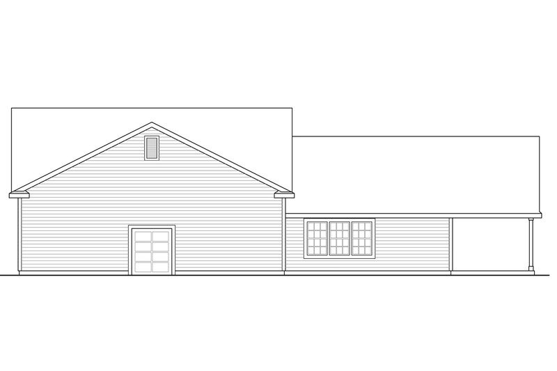 Dream House Plan - Exterior - Rear Elevation for Country House Plan #124-1068, 1 bath