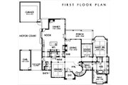 European Style House Plan - 4 Beds 5.5 Baths 5900 Sq/Ft Plan #449-3 